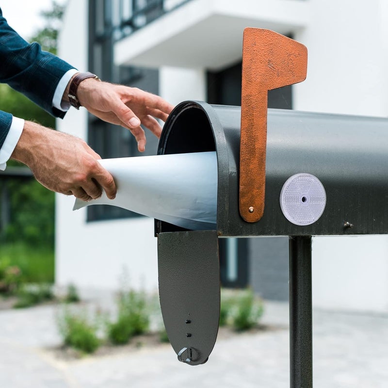 Kingdder 16 Pack Front Round Reflector for Driveway Fence Gate Posts Trailers Safety Reflectors with Center Mounting Holes Automobiles Boats Mailboxes(White) - Image 3